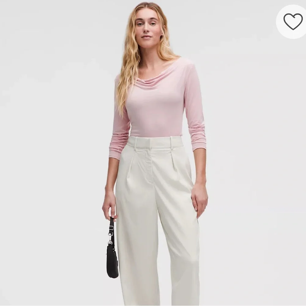 Lululemon Modal Silk Cowl Neck Long Sleeve Shirt pink haze 🩷 NWT